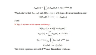 Spectral Characteristics and Power Spectral Density of Random Processes ...