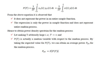 Spectral Characteristics and Power Spectral Density of Random Processes ...