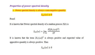Spectral Characteristics and Power Spectral Density of Random Processes ...