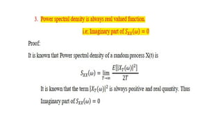 Spectral Characteristics and Power Spectral Density of Random Processes ...