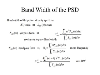 Spectral Characteristics and Power Density Spectrum of Random Processes ...