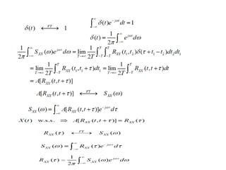 Spectral Characteristics and Power Density Spectrum of Random Processes ...