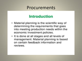 Procurements
 