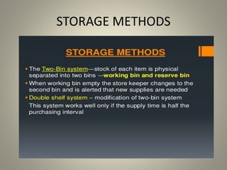 STORAGE METHODS
 