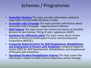 Unit-VII WELFARE FACILITIES FOR REHABILITATION IN DISABLED PERSON.pptx