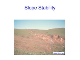 Slope Stability
(after Duncan)
 