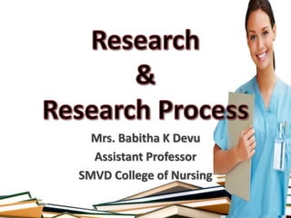 Mrs. Babitha K Devu
Assistant Professor
SMVD College of Nursing
 