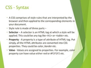 WEB TECHNOLOGY:Web Essentials and Markup Language HTML | PPTX