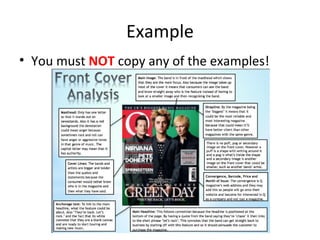 Example
• You must NOT copy any of the examples!
 