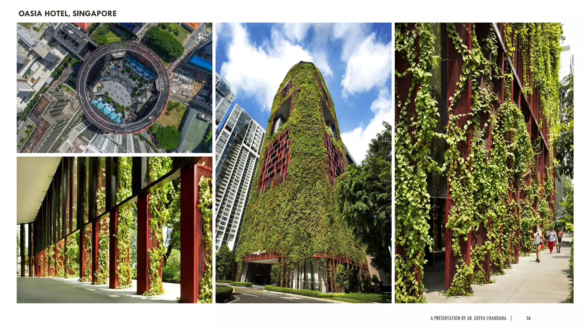 A PRESENTATION BY AR. GEEVA CHANDANA | 56
OASIA HOTEL, SINGAPORE
 