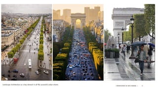 A PRESENTATION BY AR. GEEVA CHANDANA | 15
Landscape Architecture as a key element in all the successful urban streets.
 