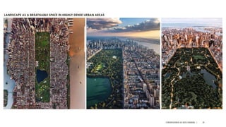 A PRESENTATION BY AR. GEEVA CHANDANA | 34
LANDSCAPE AS A BREATHABLE SPACE IN HIGHLY DENSE URBAN AREAS
 