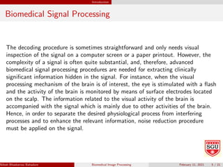 Biomedical Signal Origin and Dynamics | PPT