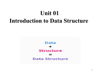 Unit 01
Introduction to Data Structure
3
 
