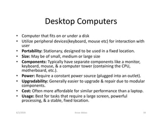 Computer Key Uses Comprehensive Overview of Computer Basics and Classifications | PDF
