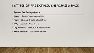 Pass Extin Unit - I Safety and prevention of accidents | PPTX