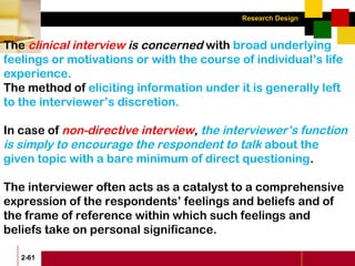 Non Direct Interviewing Research Design | PPT