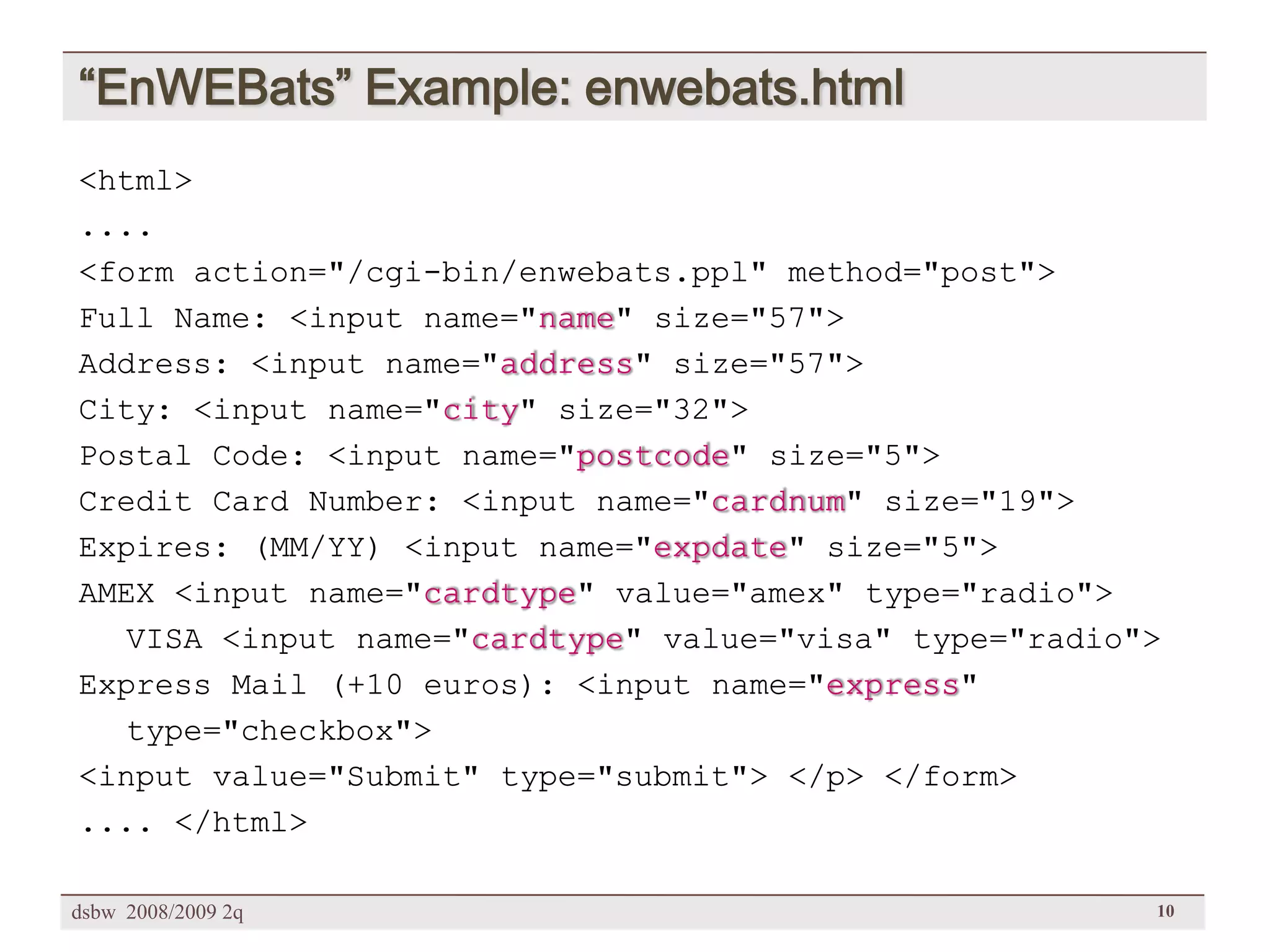 [DSBW Spring 2009] Unit 02: Web Technologies (2/2)
