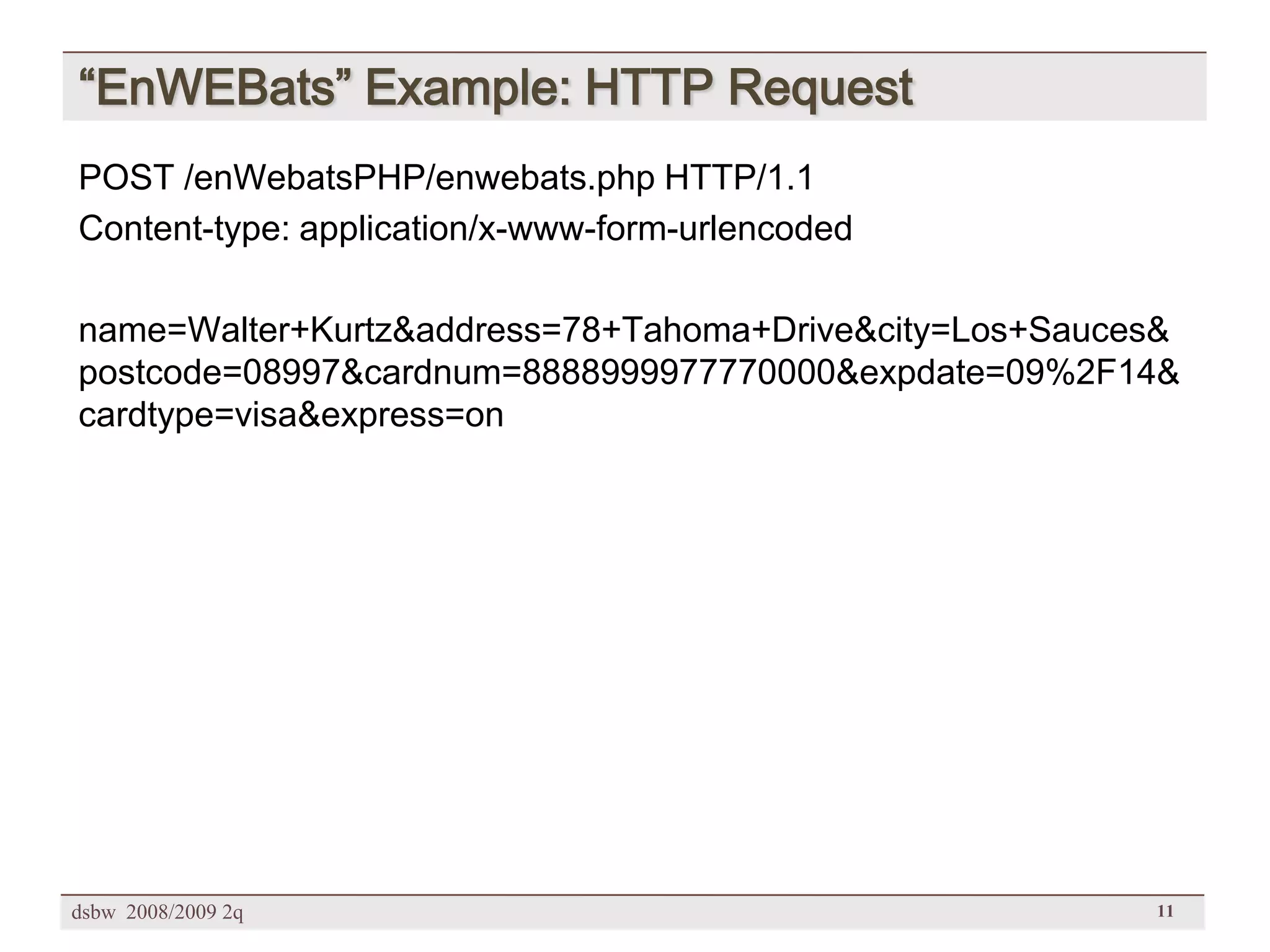 [DSBW Spring 2009] Unit 02: Web Technologies (2/2)