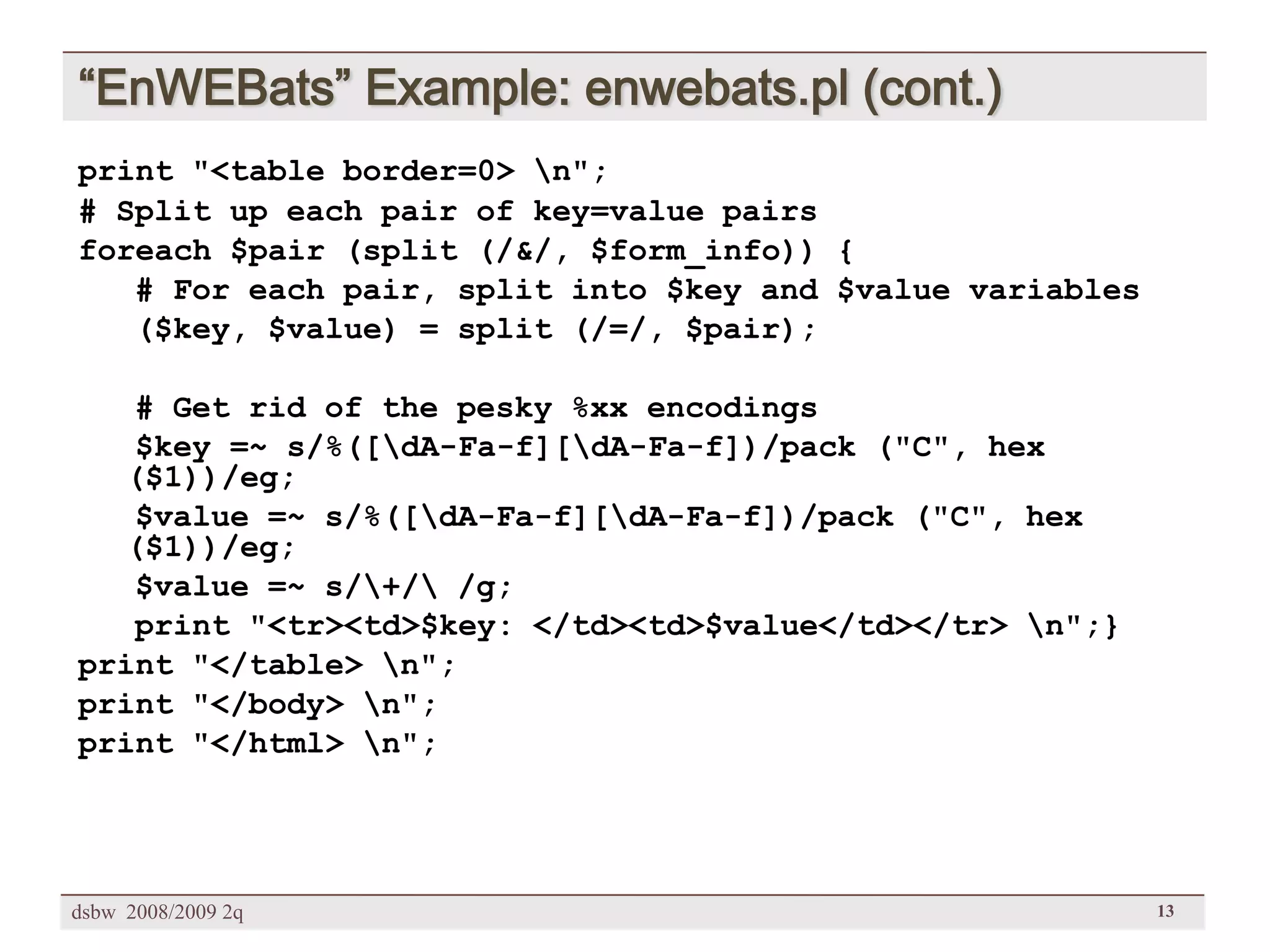 [DSBW Spring 2009] Unit 02: Web Technologies (2/2)
