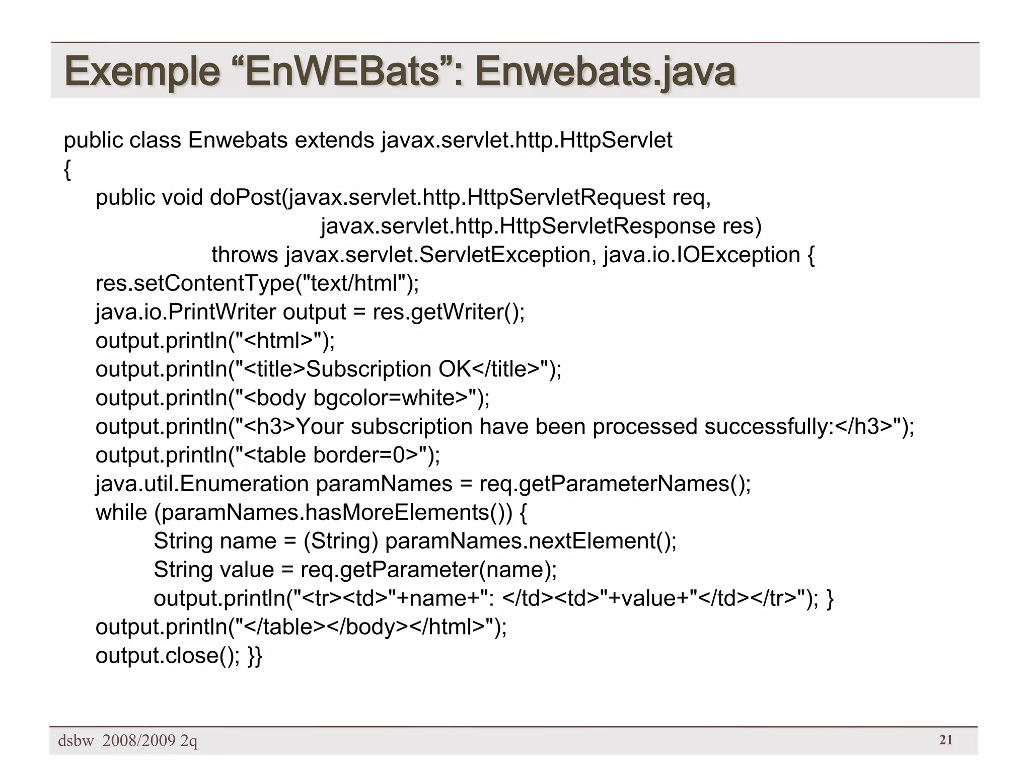 [DSBW Spring 2009] Unit 02: Web Technologies (2/2)