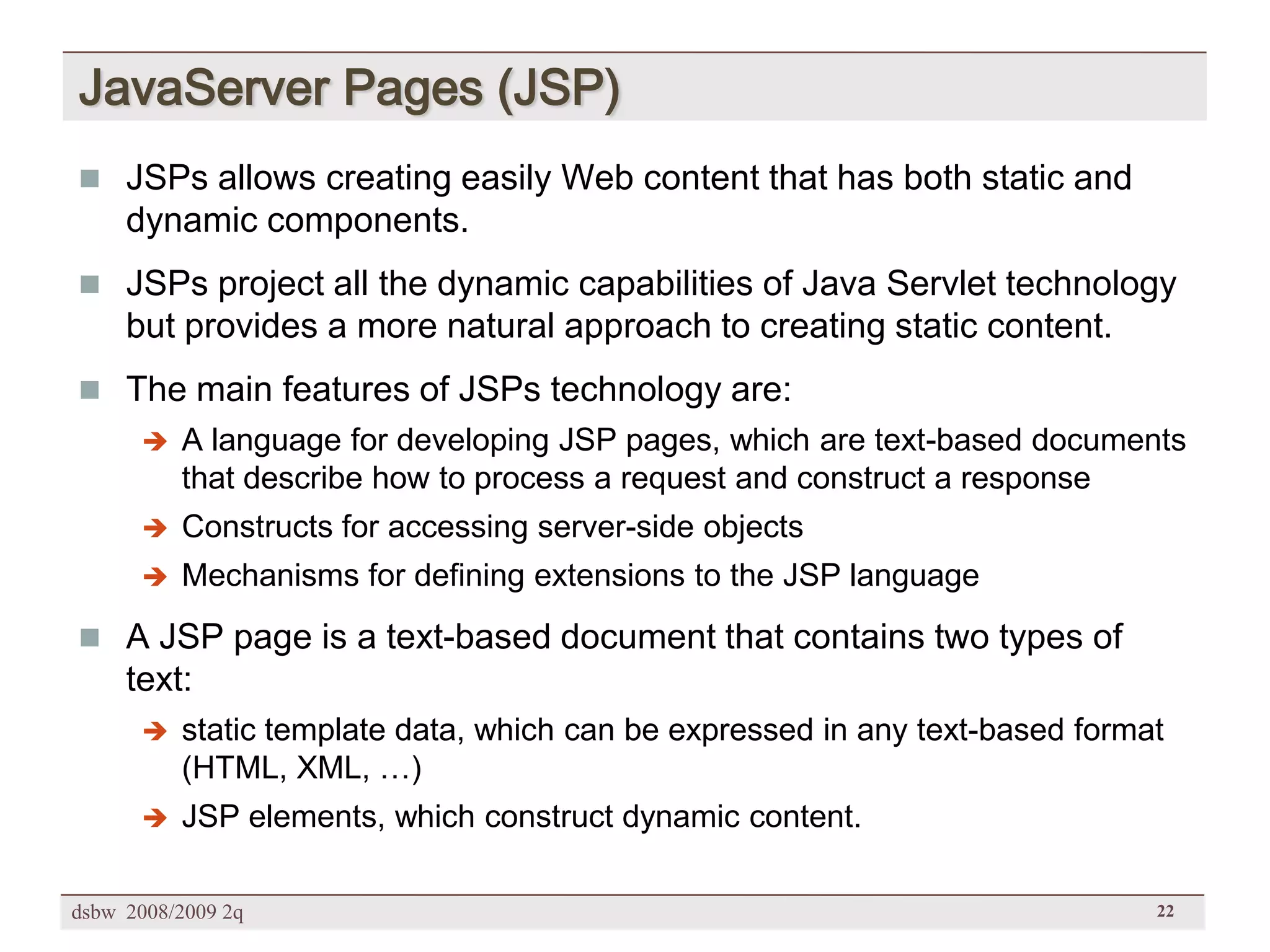 [DSBW Spring 2009] Unit 02: Web Technologies (2/2)