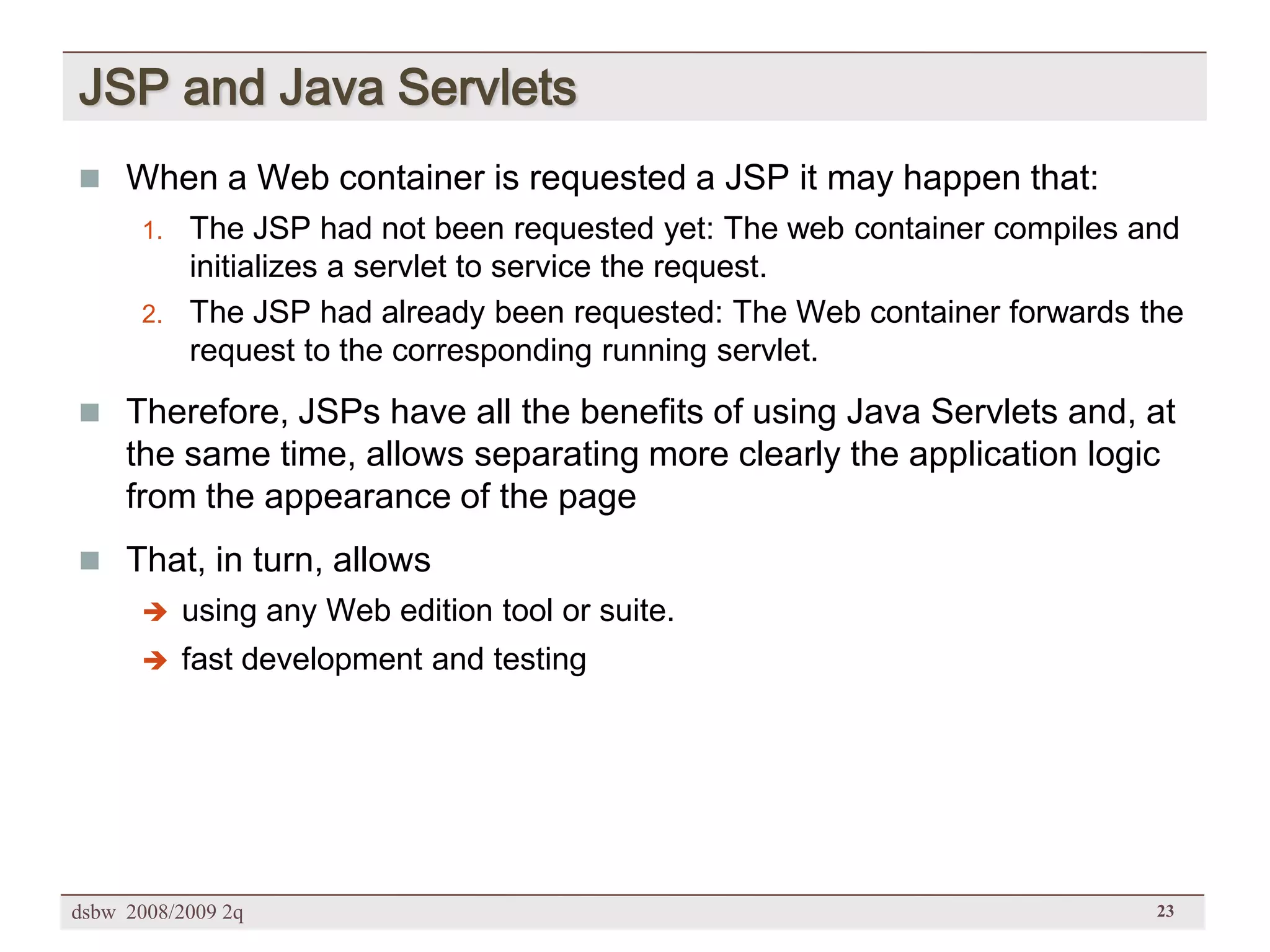 [DSBW Spring 2009] Unit 02: Web Technologies (2/2)