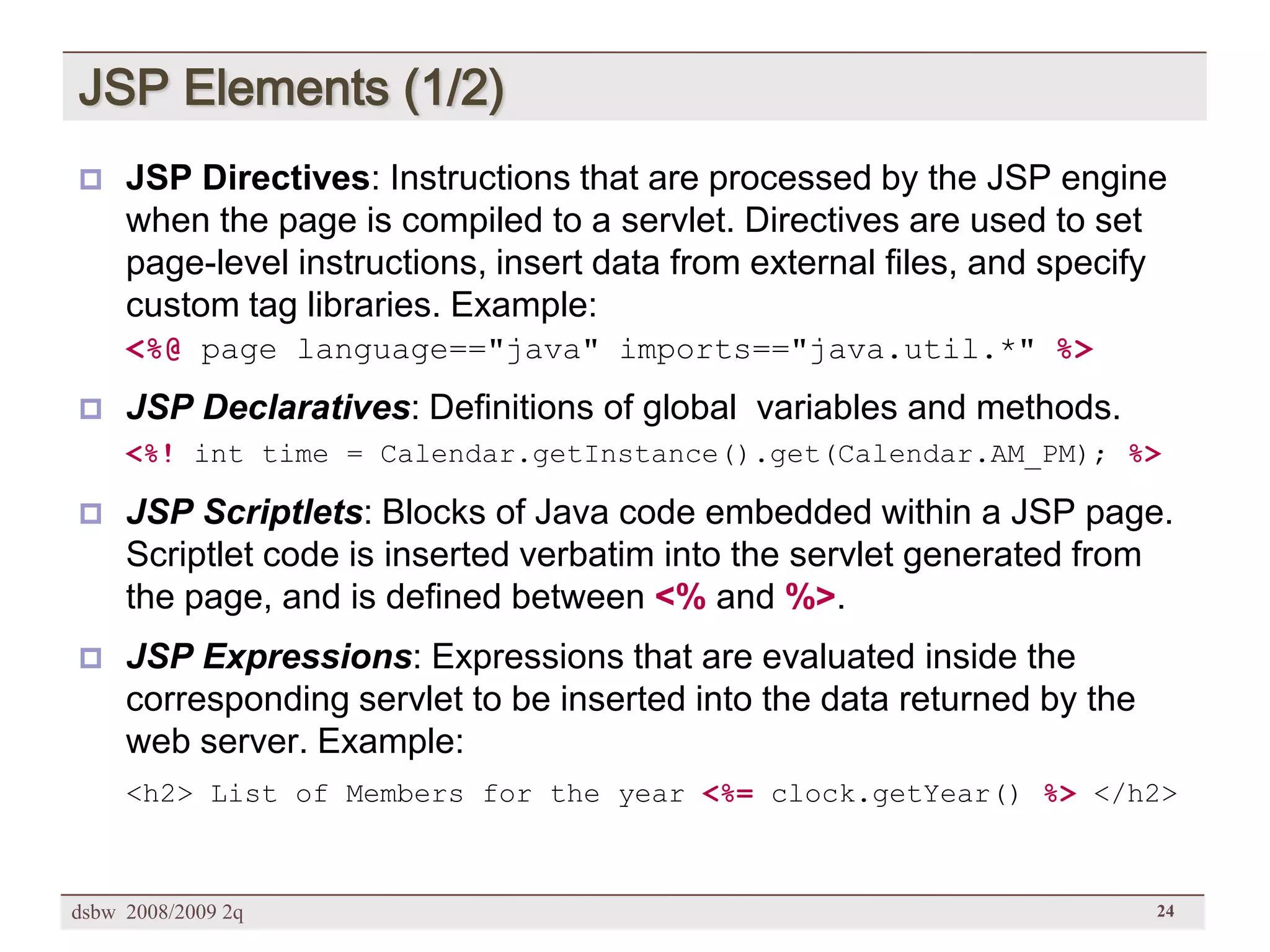 [DSBW Spring 2009] Unit 02: Web Technologies (2/2)