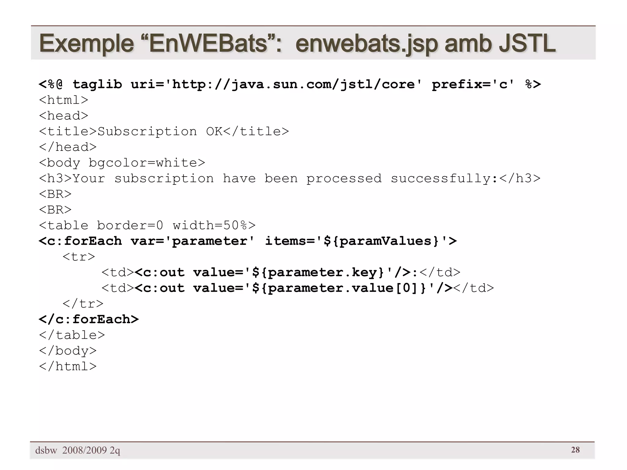[DSBW Spring 2009] Unit 02: Web Technologies (2/2)