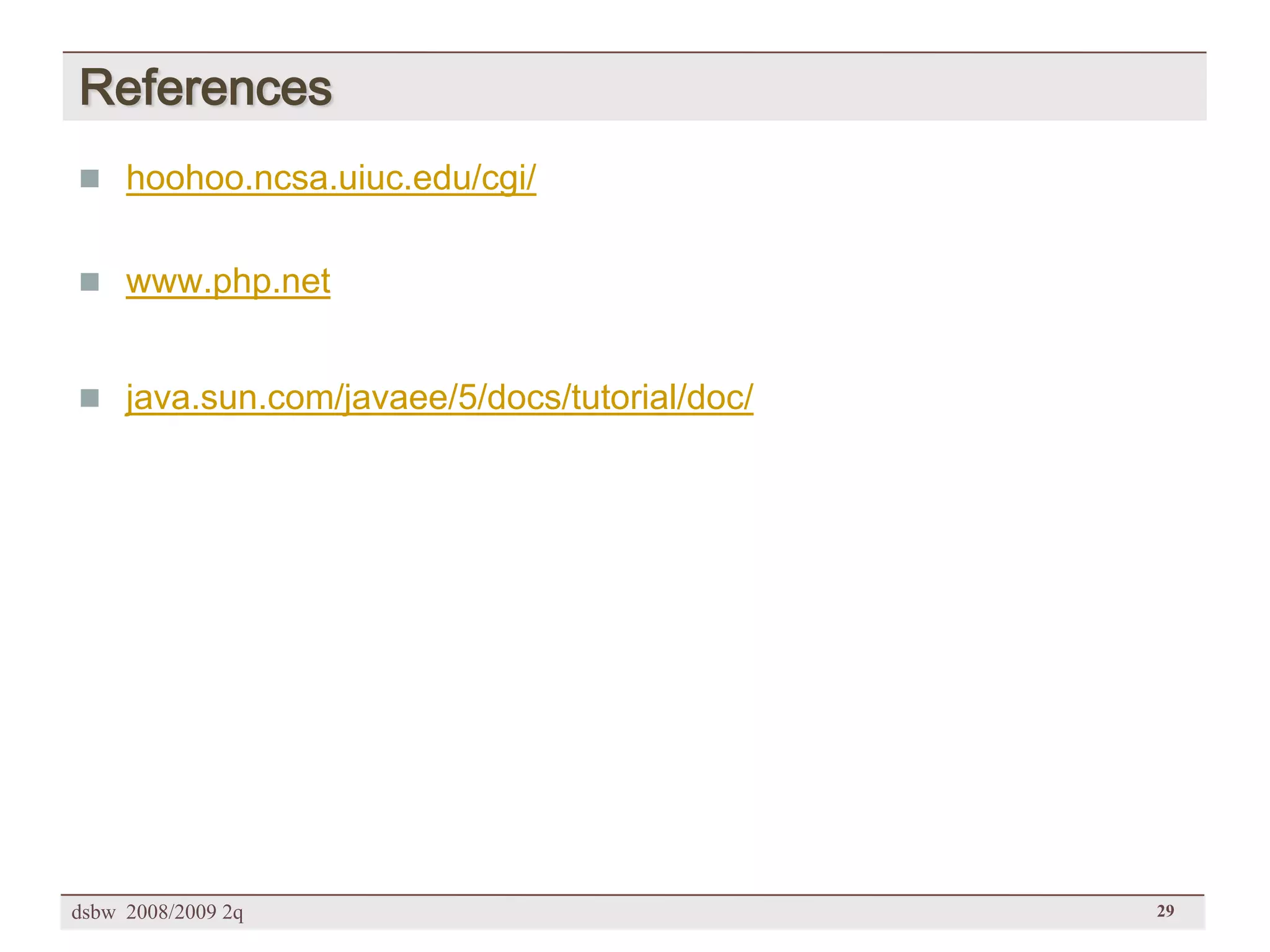[DSBW Spring 2009] Unit 02: Web Technologies (2/2)