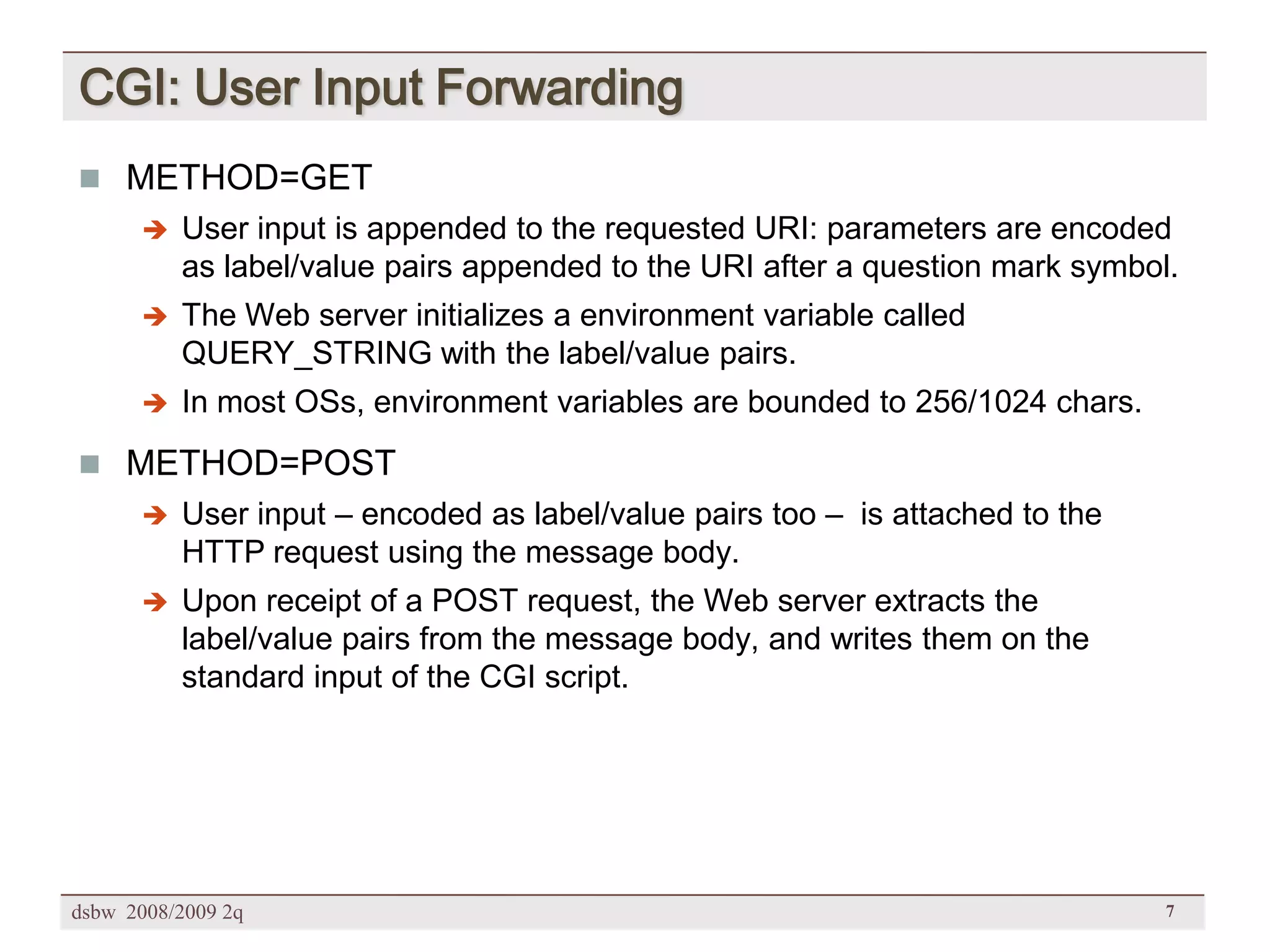 [DSBW Spring 2009] Unit 02: Web Technologies (2/2)