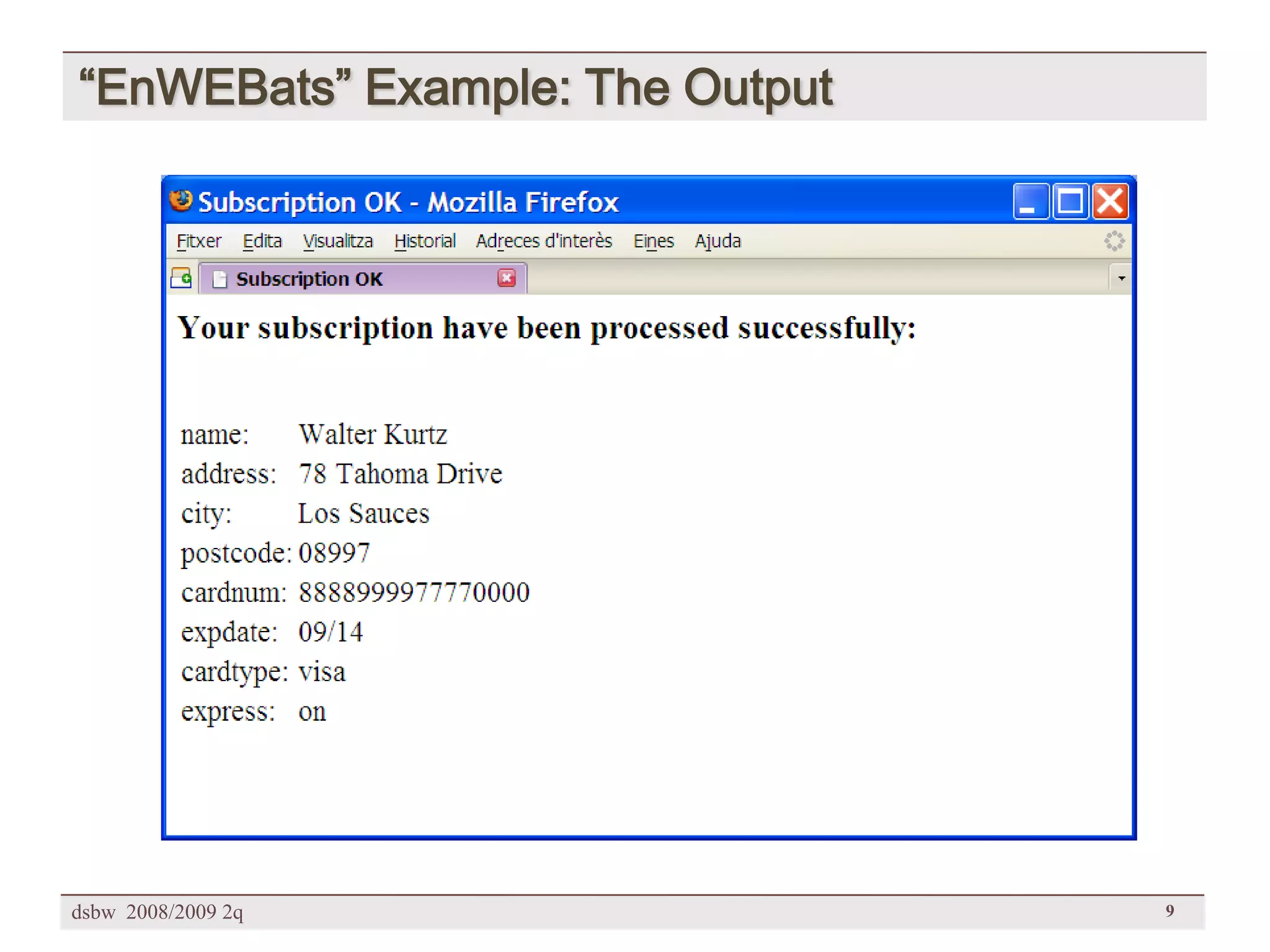 [DSBW Spring 2009] Unit 02: Web Technologies (2/2)