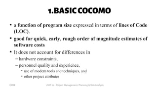 COCOMO methods for software size estimation | PDF