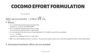 COCOMO methods for software size estimation | PDF