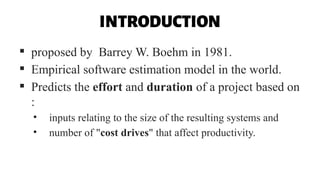 COCOMO methods for software size estimation | PDF