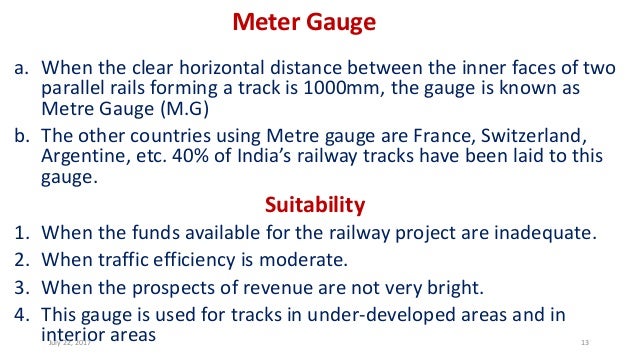 a. When the clear horizontal distance between the inner faces of two
parallel rails forming a track is 1000mm, the gauge i...