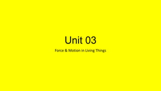 Unit 03
Force & Motion in Living Things

 