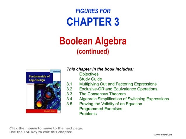 boolean algebra(continued) | PPT