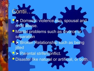 Strife Problems Unit 03 Factors affecting Mental Health and Illness.pptx