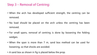 Removing Centering Details of arches | PPTX
