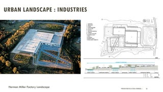 URBAN LANDSCAPE : INDUSTRIES
PRESENTATION BY AR. GEEVA CHANDANA | 63
Herman Miller Factory Landscape
 