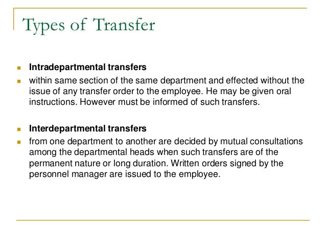 promotion transfer and seperation sample transfer letter from one department to another