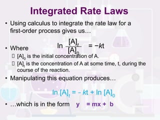 Integrated Rates Calculus Unit 05_Chemical Kinetics IGCSE power point | PDF