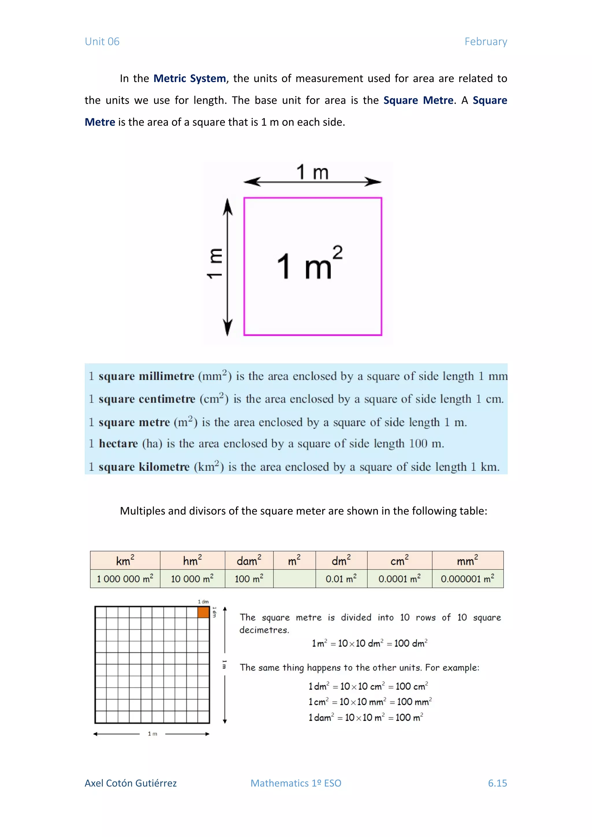 1 ESO - UNIT 06 - THE METRIC SYSTEM AND THE IMPERIAL UNITS | PDF