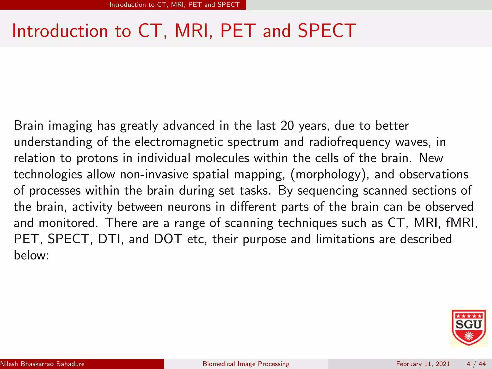 Introduction to Medical Image Processing | PDF