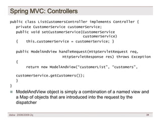 [DSBW Spring 2009] Unit 07: WebApp Design Patterns & Frameworks (3/3)