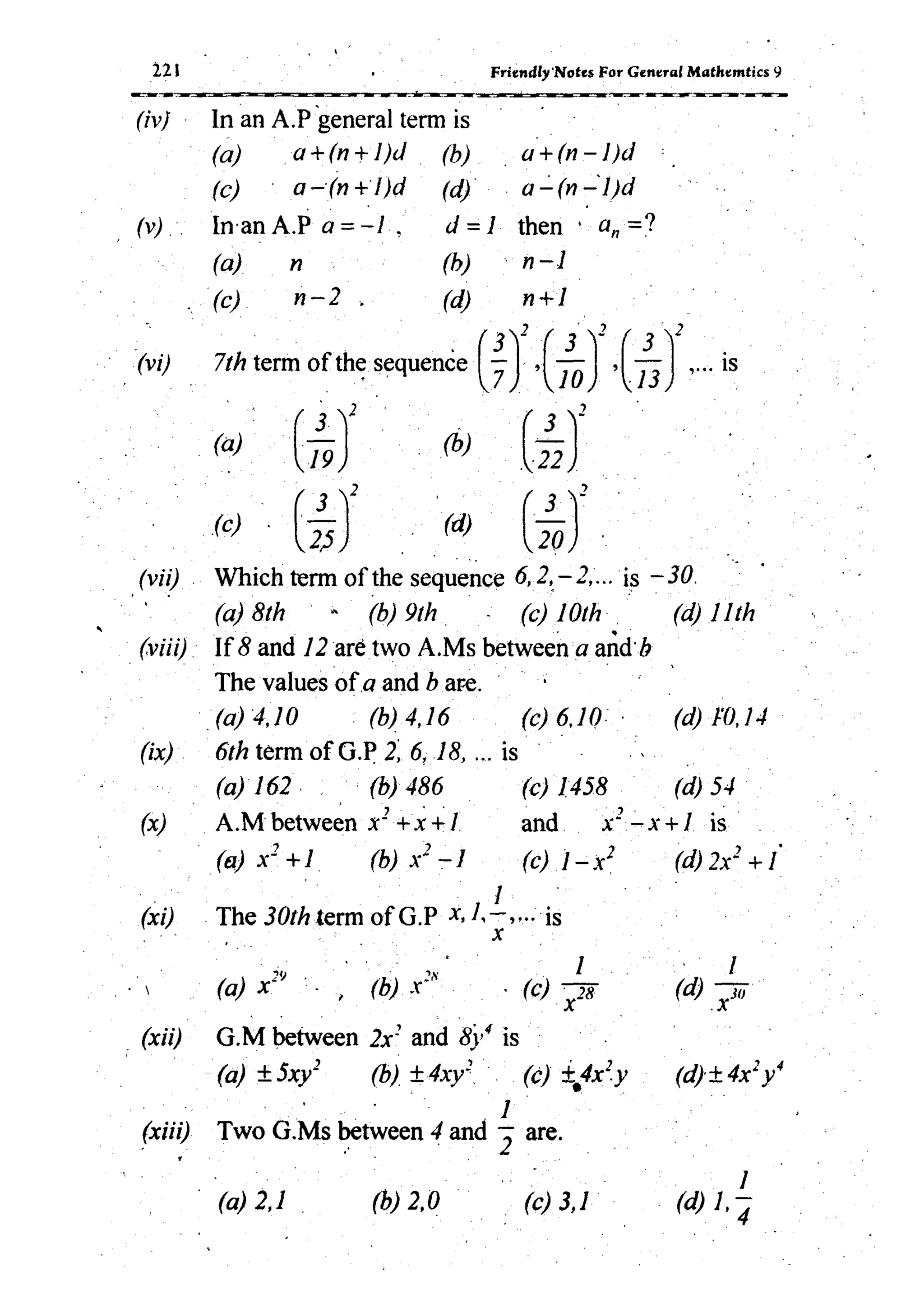 Unit07 arithmatic-and-geometric-sequence | PDF