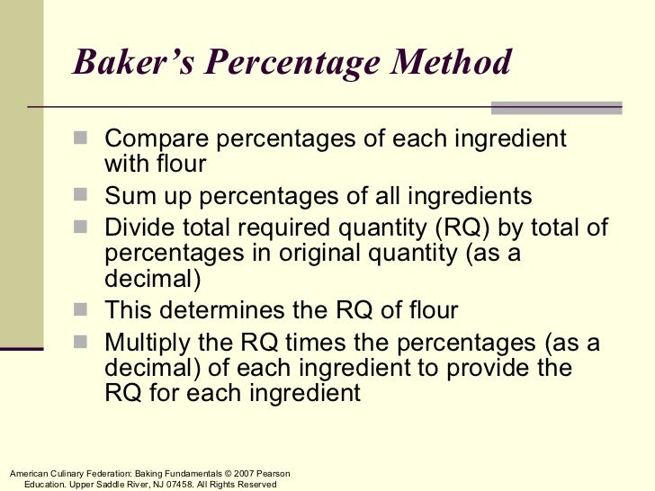 Baker's Percentage/Measurement