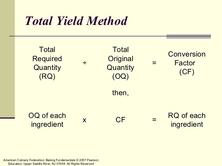 Baker's Percentage/Measurement