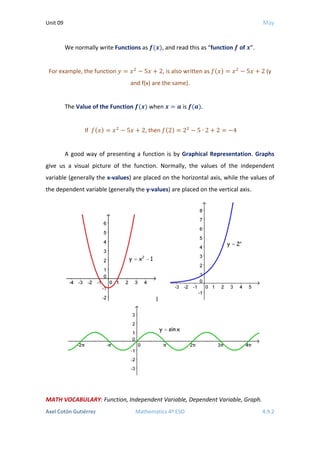 Xx Function Support 4 ESO Academics - UNIT 09 - FUNCTIONS | PDF